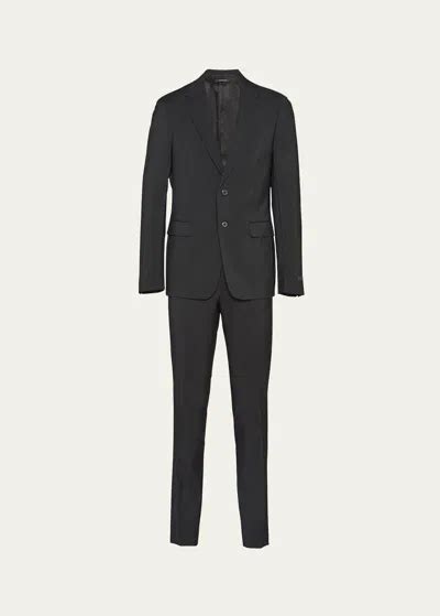 costume prada nero uomo|Formal wool and mohair.